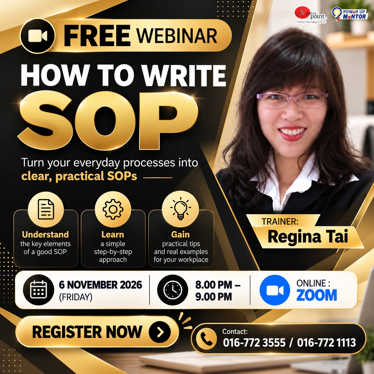 ✨ FREE WEBINAR: HOW TO WRITE SOP ✨ Poster